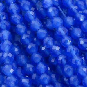 skyblue Cat eye stone Beads, faceted round, approx 3mm [GS1988]