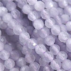 lavender Cat eye stone Beads, faceted round, approx 3mm [GS1991]