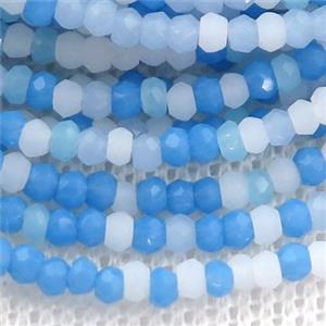 mixed Jadeite Glass beads, faceted rondelle, approx 2.5mm [GS1997]
