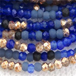 mix Jadeite Glass beads, faceted rondelle, approx 2.5mm [GS1999]