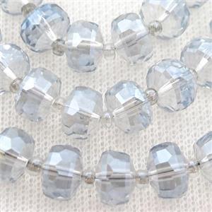 bluegray Crystal Glass beads, faceted rondelle, approx 5-7mm, 100pcs per st [GS2012-8MM]