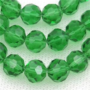 green Crystal Glass Beads, faceted round, approx 10mm, 72pcs per st [GS2022]