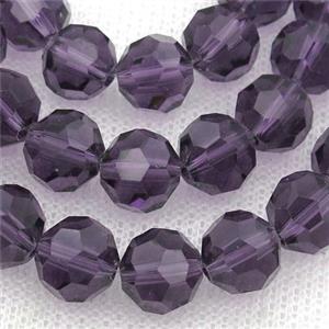darkpurple Crystal Glass Beads, faceted round, approx 10mm, 72pcs per st [GS2025]