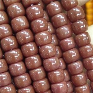 redcoffee Jadeite Glass beads, barrel, approx 8mm [GS2031]