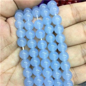 round Jadeite Glass beads, lt.blue, approx 8mm dia [GS2060-8MM]