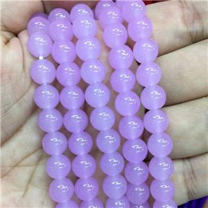 round Jadeite Glass beads, lt.lavender, approx 8mm dia [GS2061-8MM]