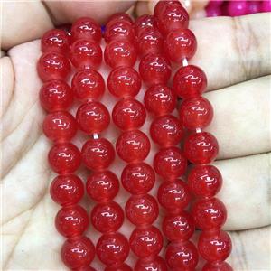 round red Jadeite Glass beads, approx 10mm dia [GS2065-10MM]