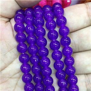 round purple Jadeite Glass beads, approx 10mm dia [GS2066-10MM]