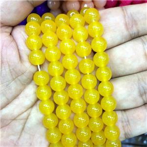 round golden Jadeite Glass beads, approx 10mm dia [GS2067-10MM]