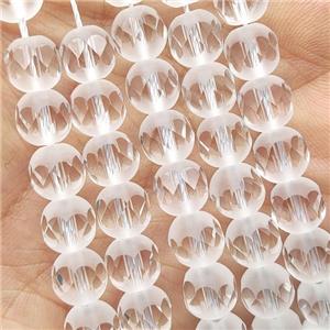 clear Crystal Glass beads, faceted round, approx 8mm [GS2145]