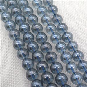 round grayblue Crystal Glass Beads, approx 4mm dia [GS2161-4MM]