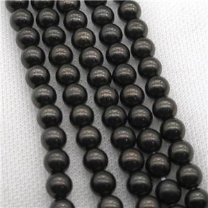 round black Crystal Glass Beads, approx 6mm dia [GS2166-6MM]
