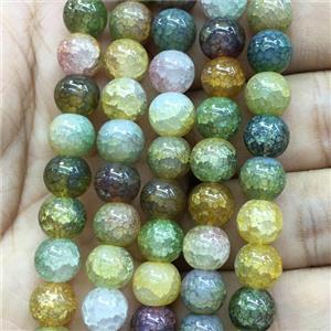 Crackle Glass round Beads, approx 12mm dia [GS2216-12MM]