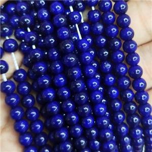 royalBlue Lacquered Glass Beads, round, approx 6mm dia, 70pcs per st [GS2283-6MM]