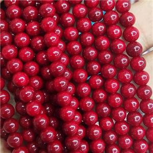 dp.Red fire Lacquered Glass Beads, round, approx 8mm dia, 52pcs per st [GS2288-8MM]
