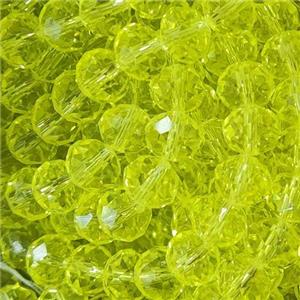 Olive Chinese Crystal Glass Beads Faceted Rondelle, approx 8mm, 66pcs per st [GS2296]