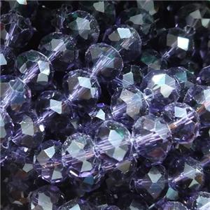 Lavender Chinese Crystal Glass Beads Faceted Rondelle, approx 8mm, 66pcs per st [GS2308]