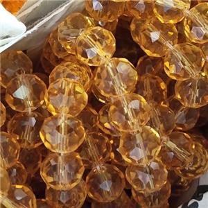 Ambergold Chinese Crystal Glass Beads Faceted Rondelle, approx 8mm, 66pcs per st [GS2314]