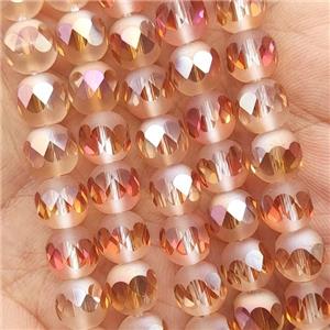 Champagne Crystal Glass Beads faceted round, approx 8mm dia [GS2324]
