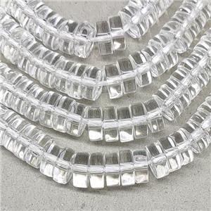 Clear Crystal Glass Heishi Spacer Beads, approx 3x8mm, 94pcs per st [GS2330]
