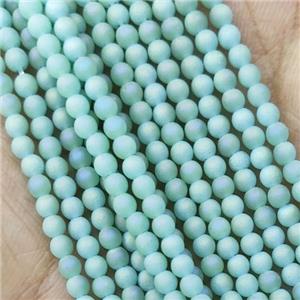 Green Glass Seed Beads Round Matte, approx 2.7mm [GS2356]