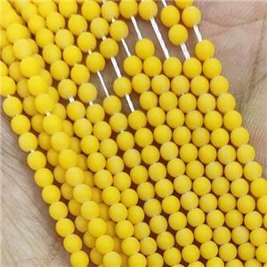 Golden Glass Seed Beads Round Matte, approx 2.7mm [GS2357]