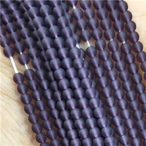 Purple Glass Seed Beads Round Matte, approx 2.7mm [GS2362]