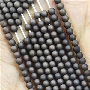 Coffee Glass Seed Beads Round Matte, approx 2.7mm [GS2371]