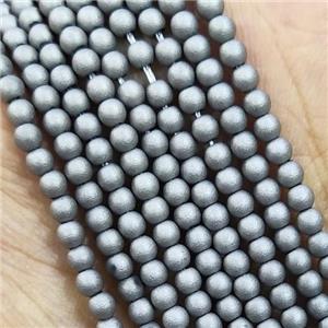 Silver Glass Seed Beads Round Matte, approx 2.7mm [GS2374]