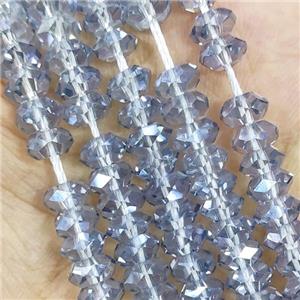 BlueGray Crystal Glass Beads Faceted Rondelle, approx 3x6mm [GS2389]