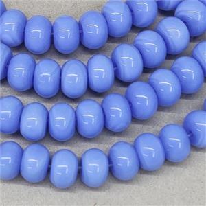 Blue Jadeite Glass Rondelle Beads Smooth, approx 10mm, 50pcs per st [GS2400]