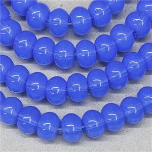 Blue Jadeite Glass Rondelle Beads, approx 10mm, 50pcs per st [GS2404]