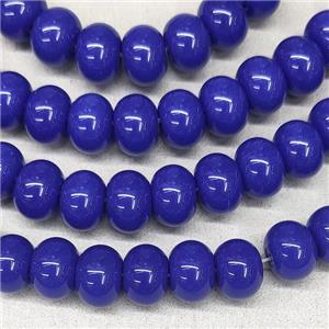RoyalBLue Jadeite Glass Rondelle Beads, approx 10mm, 50pcs per st [GS2405]