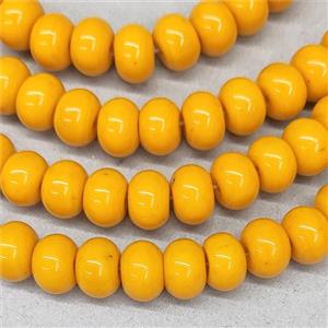 Orange Jadeite Glass Rondelle Beads, approx 10mm, 50pcs per st [GS2410]