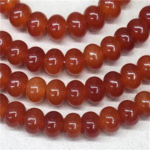 Jadeite Glass Rondelle Beads Red, approx 10mm, 50pcs per st [GS2412]