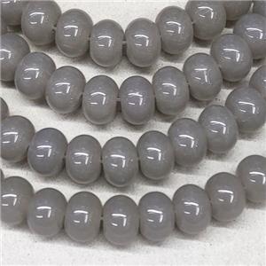 Grey Jadeite Glass Rondelle Beads, approx 10mm, 50pcs per st [GS2418]