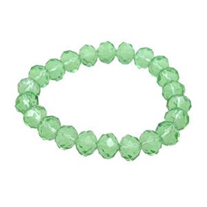 Green Crystal Glass Bracelet Stretchy, approx 10mm [GS2433]