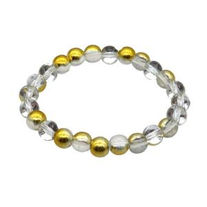 Crystal Glass Bracelet Stretchy, approx 8mm dia [GS2442]