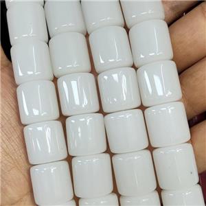 White Resin Column Beads, approx 16-17mm [GS2509]