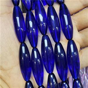 Royalblue Crystal Glass Beads Rice, approx 12-40mm [GS2520]