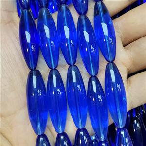 Blue Crystal Glass Rice Beads, approx 12-40mm [GS2521]