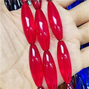 Red Crystal Glass Rice Beads, approx 12-40mm [GS2522]