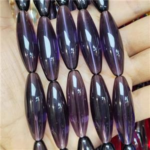 Purple Crystal Glass Rice Beads, approx 12-40mm [GS2523]