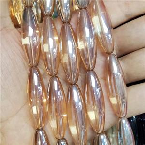 Champagne Crystal Glass Rice Beads, approx 12-40mm [GS2524]