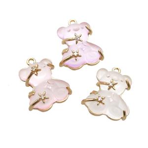 Resin Bear Pendant Mix Color, approx 15-20mm [GS2564]