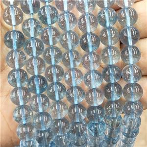 Ltblue Crystal Glass Beads Smooth Round, approx 10mm dia [GS2718-10MM]