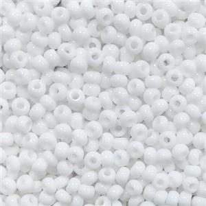 White Glass Seed Beads Pony Rondelle A-Grade, approx 2mm, 3500pcs [GS2744]