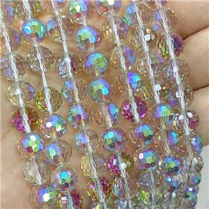 Chinese Crystal Glass Beads Electroplated Faceted Round, approx 6mm [GS2808-6MM]
