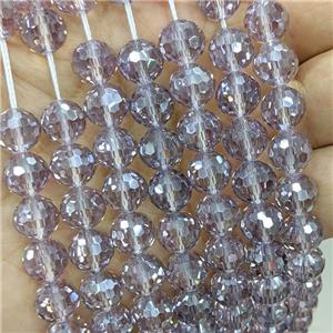 Chinese Crystal Glass Beads Gray Electroplated Faceted Round, approx 6mm [GS2810-6MM]