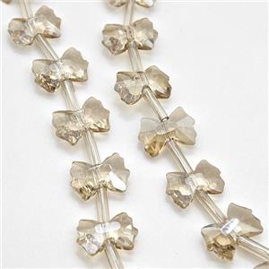 Chinese Crystal Glass Bow Beads, approx 7-10mm [GS2840]